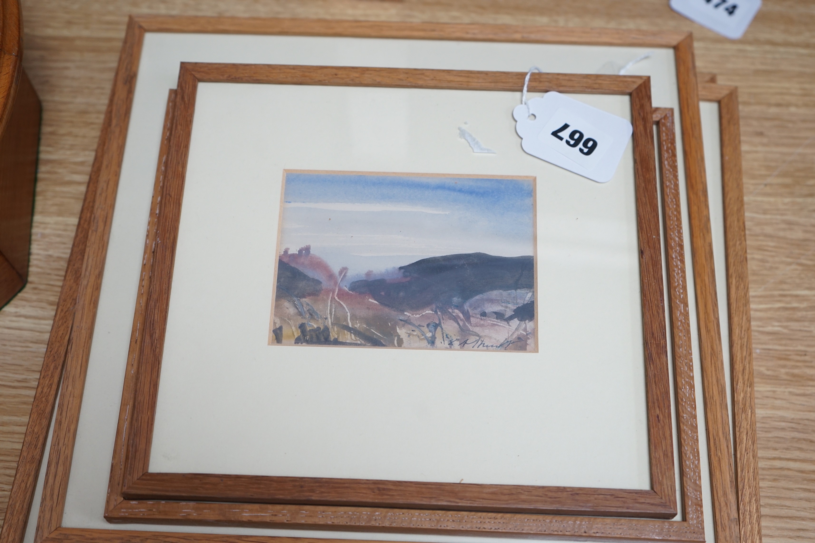 Cecil Arthur Hunt R.W.S. (1873-1965), six watercolours, Assorted landscapes, signed, largest 11.5 x 16.5cm